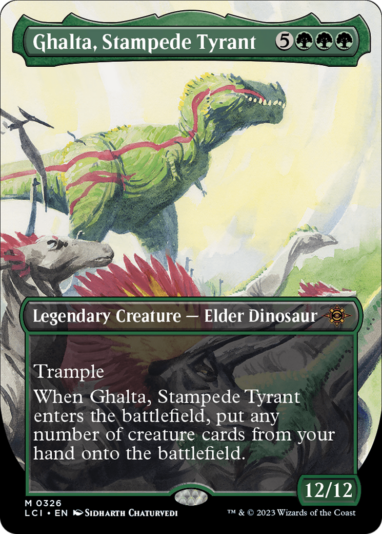 Ghalta, Stampede Tyrant (Borderless) [The Lost Caverns of Ixalan] | Silver Goblin