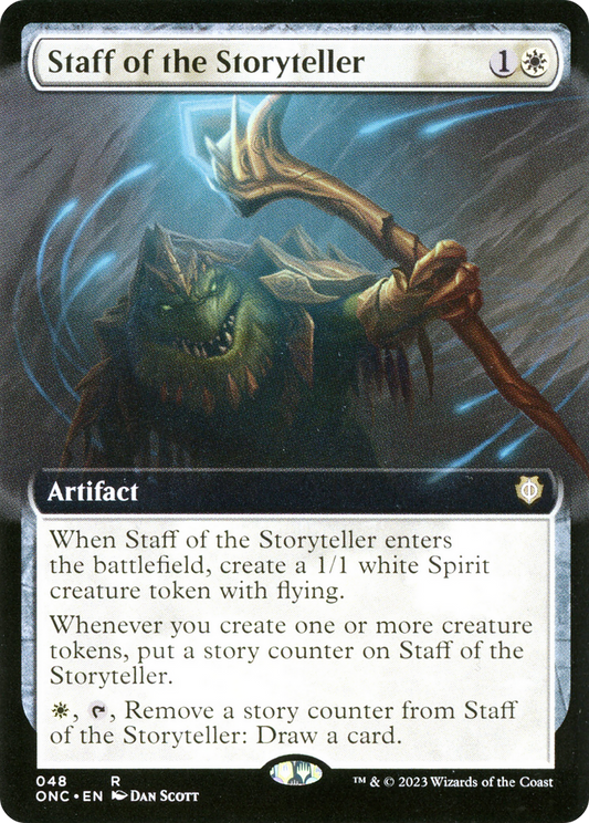 Staff of the Storyteller (Extended Art) [Phyrexia: All Will Be One Commander] Foil