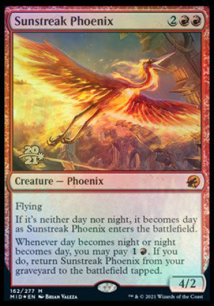 Sunstreak Phoenix [Innistrad: Midnight Hunt Prerelease Promos] | Silver Goblin