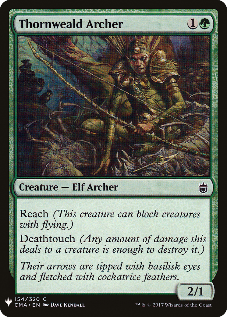 Thornweald Archer (CMA-154) - The List