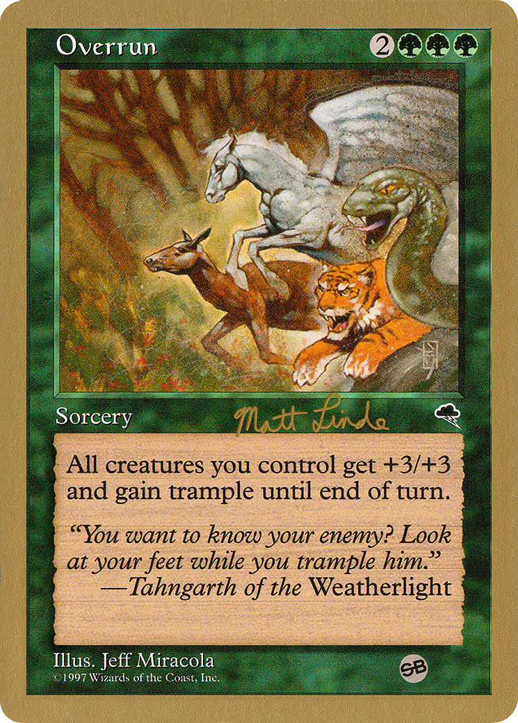 Overrun - 1999 Matt Linde (TMP) (SB) (Retro) - World Championship Decks 1999