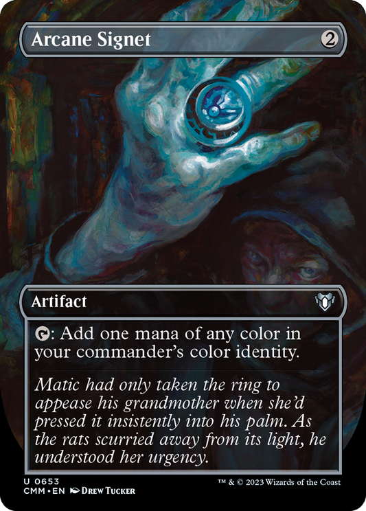 Arcane Signet (Borderless Alternate Art) [Commander Masters] Foil