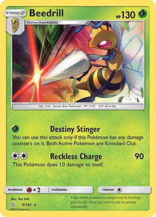 Beedrill (5) Reverse Holofoil - SM  Team Up
