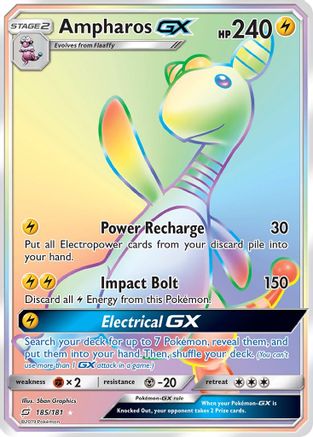 Ampharos GX (Secret) (185) Holofoil - SM  Team Up