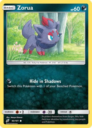 Zorua (90/181) [Sun & Moon: Team Up] Reverse Holofoil