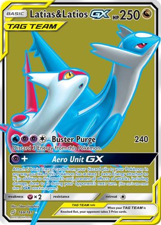 Latias & Latios GX (Full Art) (169) Holofoil - SM  Team Up