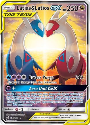 Latias & Latios GX (Alternate Full Art) (170) Holofoil - SM  Team Up