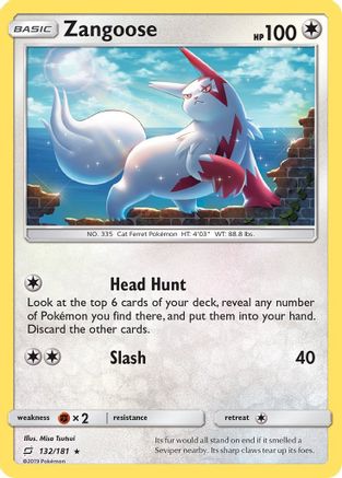 Zangoose (132/181) [Sun & Moon: Team Up] Reverse Holofoil