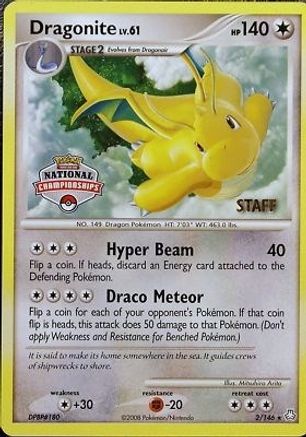 Dragonite (2/146) (National Championship Staff) [Diamond & Pearl: Legends Awakened] | Silver Goblin