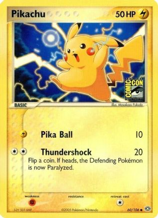Pikachu - 60/106 (SDCC 2005) (60) - Miscellaneous Cards & Products