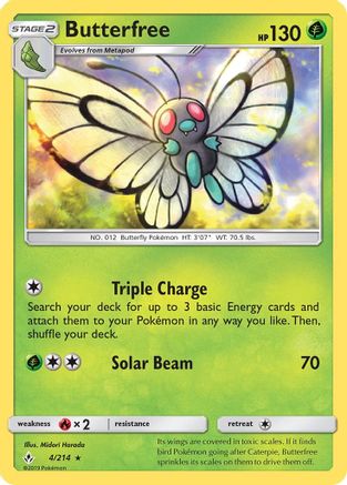 Butterfree (4) Reverse Holofoil - Unbroken Bonds