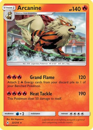 Arcanine (22/214) [Sun & Moon: Unbroken Bonds] | Silver Goblin