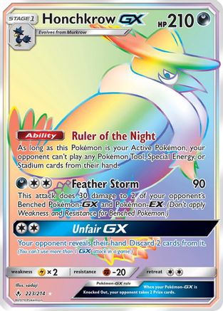 Honchkrow GX (223/214) [Sun & Moon: Unbroken Bonds] | Silver Goblin