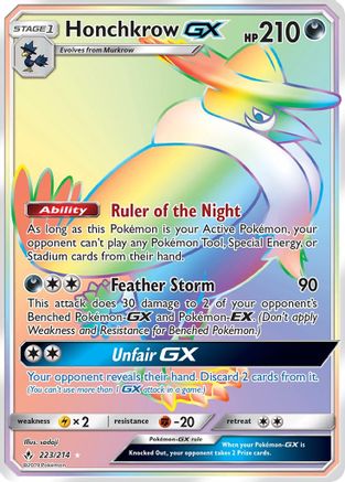 Honchkrow GX (Secret) (223) Holofoil - SM  Unbroken Bonds