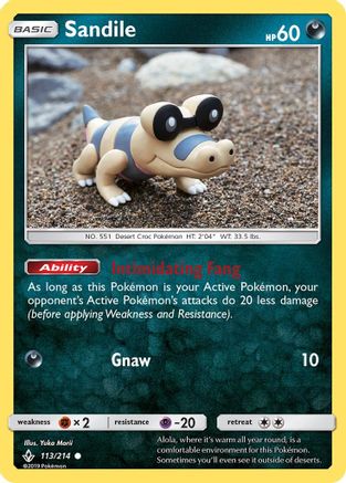 Sandile (113/214) [Sun & Moon: Unbroken Bonds] Reverse Holofoil