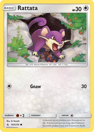 Rattata (143/214) [Sun & Moon: Unbroken Bonds] Reverse Holofoil