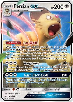 Persian GX (149) Holofoil - SM  Unbroken Bonds