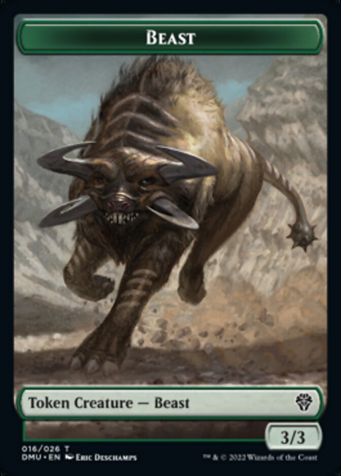 Soldier // Beast Double-Sided Token [Dominaria United Tokens] | Silver Goblin