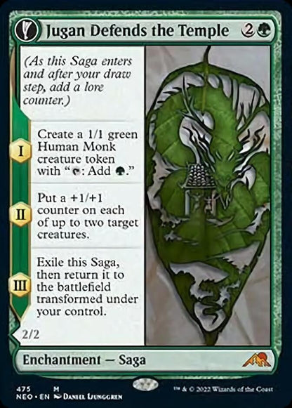Jugan Defends the Temple // Remnant of the Rising Star (Extended Art) (475) - Kamigawa: Neon Dynasty