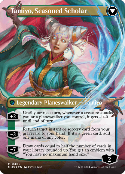 Tamiyo, Inquisitive Student // Tamiyo, Seasoned Scholar(Borderless) Foil (469)