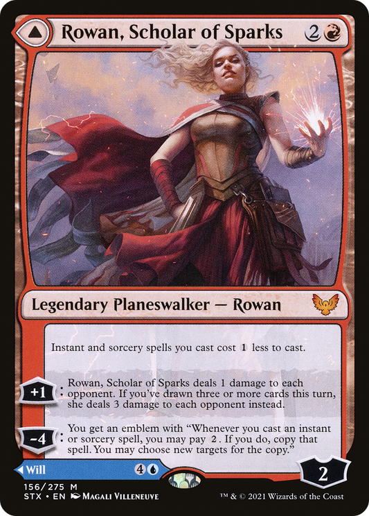 Rowan, Scholar of Sparks // Will, Scholar of Frost [Strixhaven: School of Mages] Foil