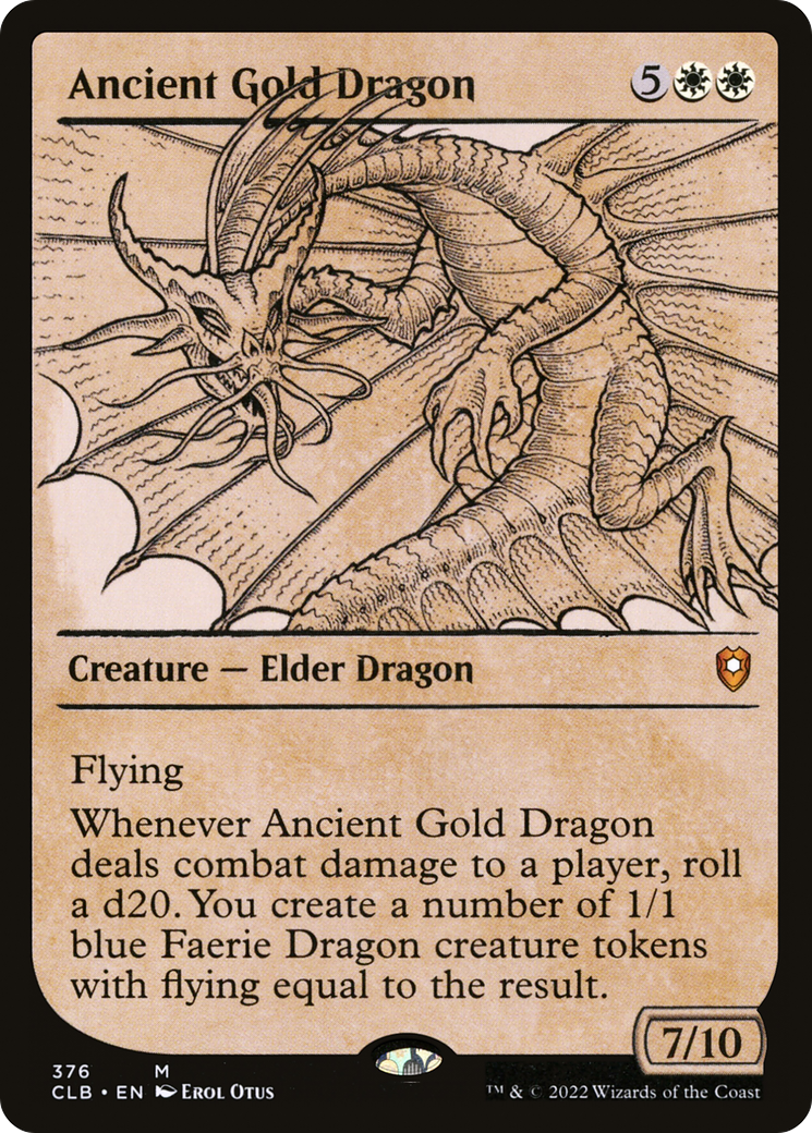 Ancient Gold Dragon (Showcase) (376) Foil - Commander Legends: Battle for Baldur's Gate