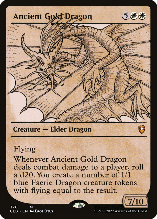 Ancient Gold Dragon (Showcase) (376) Foil - Commander Legends: Battle for Baldur's Gate
