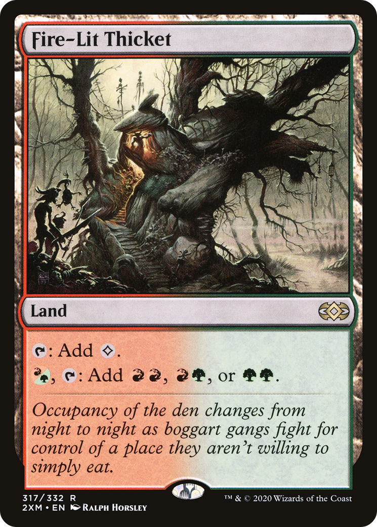 Fire-Lit Thicket (317) Foil - Double Masters