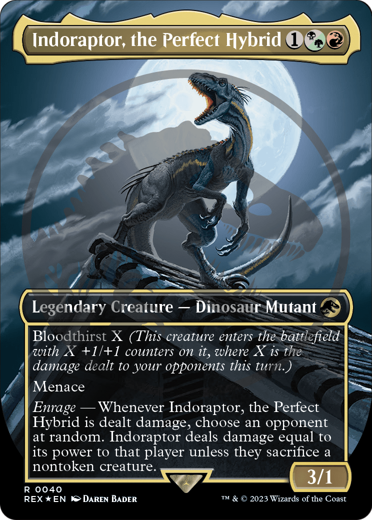Indoraptor, the Perfect Hybrid (Borderless) (040) Embossed Foil - Jurassic World Collection