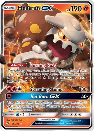Heatran GX (25) Holofoil - SM  Unified Minds