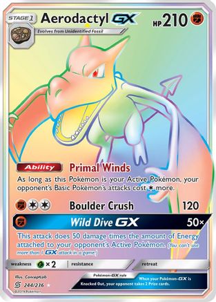 Aerodactyl GX (244/236) [Sun & Moon: Unified Minds] | Silver Goblin