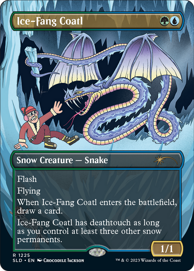 Ice-Fang Coatl (Borderless) [Secret Lair Drop Series] | Silver Goblin