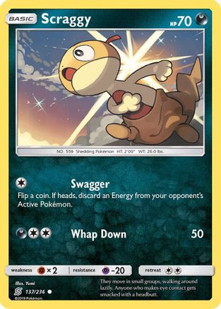 Scraggy (137/236) [Sun & Moon: Unified Minds] Reverse Holofoil
