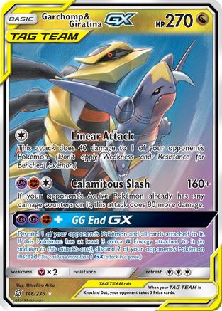 Garchomp & Giratina GX (146) Holofoil - SM  Unified Minds