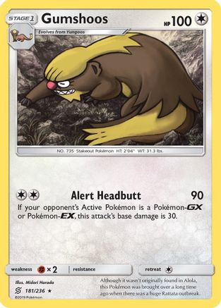 Gumshoos (181/236) [Sun & Moon: Unified Minds] Reverse Holofoil