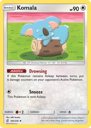 Komala (185/236) [Sun & Moon: Unified Minds] Reverse Holofoil