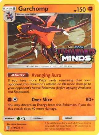 Garchomp (114/236) (Cosmos Holo) [Sun & Moon: Unified Minds] | Silver Goblin