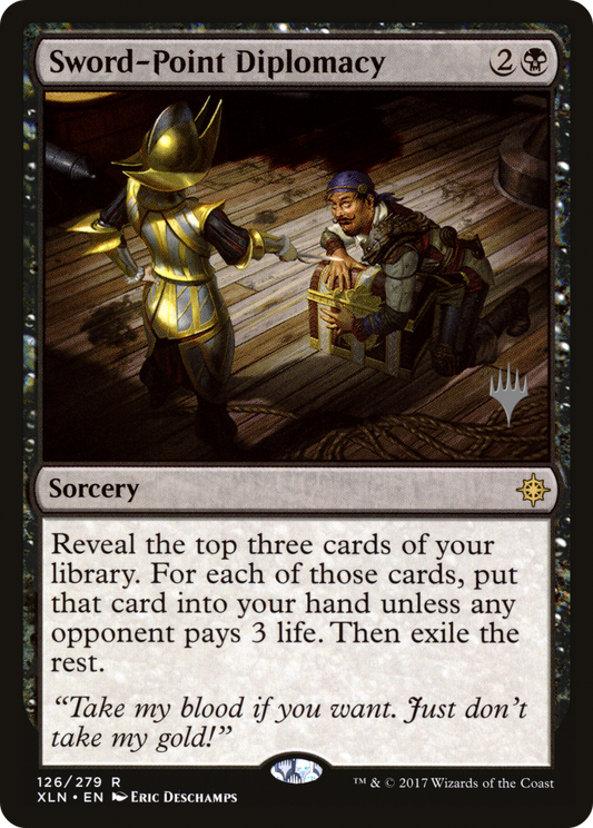 Sword-Point Diplomacy (Promo Pack) [Ixalan Promos] Foil