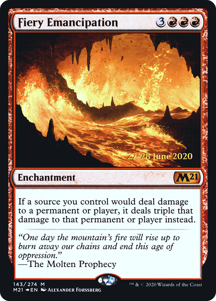 Fiery Emancipation (143s) Foil - Core Set 2021 Promos
