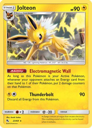 Jolteon (23/68) [Sun & Moon: Hidden Fates] Reverse Holofoil
