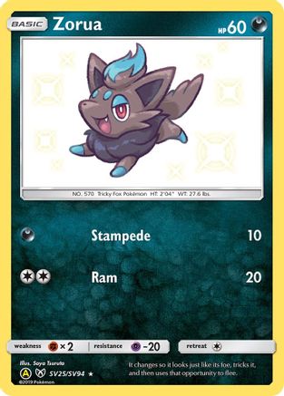 Zorua (SV25) Holofoil - Hidden Fates Shiny Vault