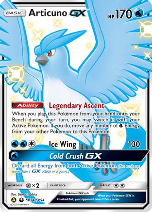 Articuno GX (SV54/SV94) [Sun & Moon: Hidden Fates - Shiny Vault] | Silver Goblin