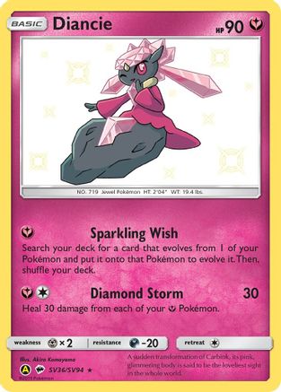 Diancie (SV36/SV94) [Sun & Moon: Hidden Fates - Shiny Vault] | Silver Goblin