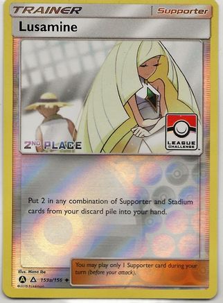 Lusamine - 153a/156 (League Challenge) [2nd Place] (153a) Reverse Holofoil - League & Championship Cards