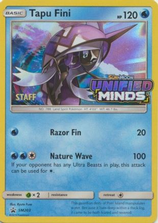 Tapu Fini - SM203 (Prerelease) [Staff] (SM203) Holofoil - SM Promos