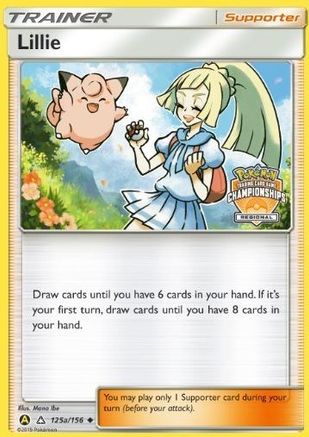 Lillie - 125a/156 (Regional Championships) (125a) Reverse Holofoil - League & Championship Cards