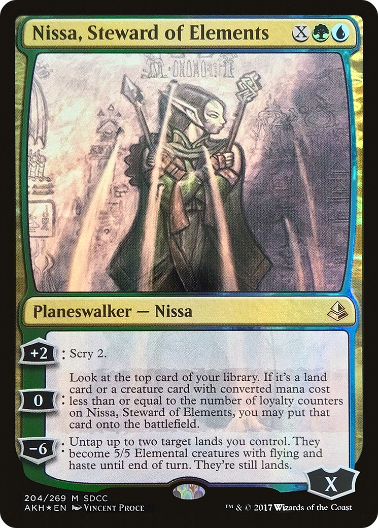 Nissa, Steward of Elements (SDCC 2017 Exclusive) (204) Foil - San Diego Comic-Con 2017