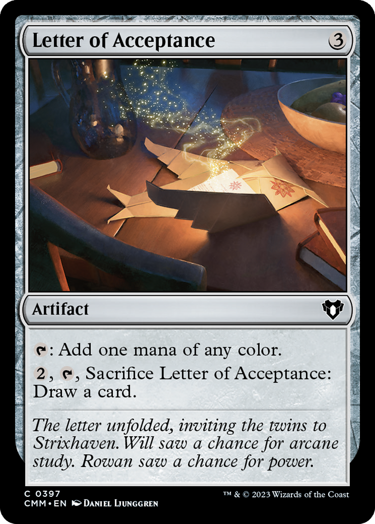 Letter of Acceptance [Commander Masters] | Silver Goblin