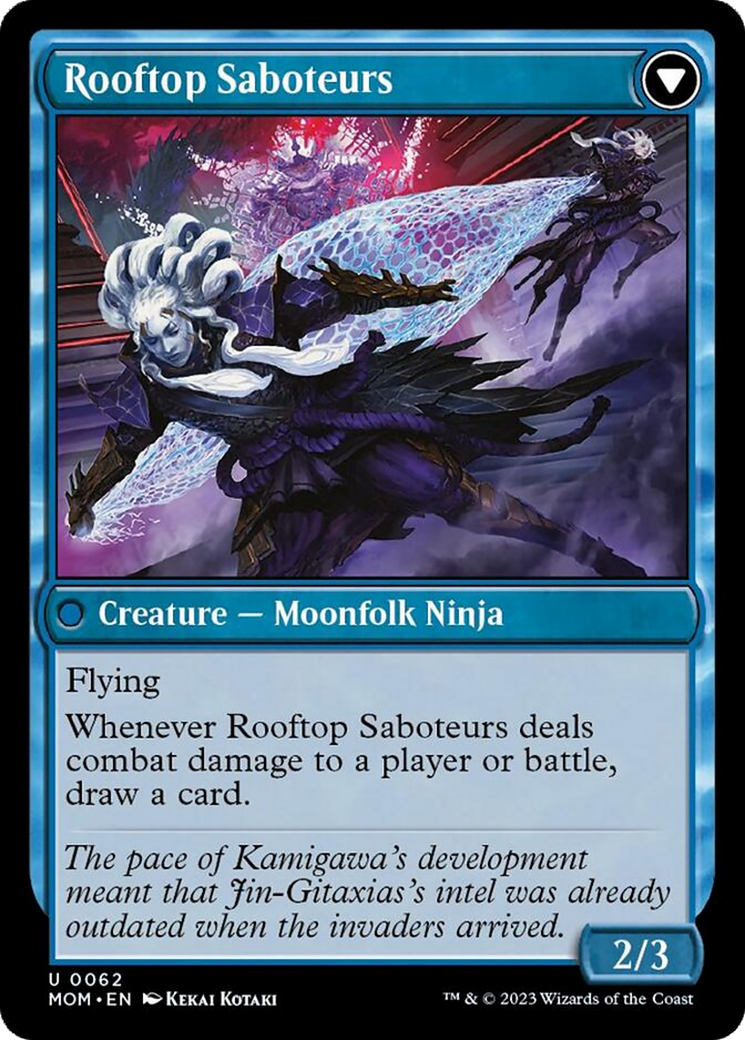 Invasion of Kamigawa // Rooftop Saboteurs (062) Foil - March of the Machine