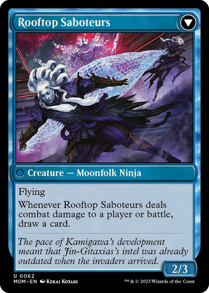 Invasion of Kamigawa // Rooftop Saboteurs (062) Foil - March of the Machine